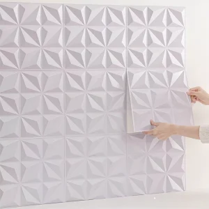 PVC Geometric Pattern Wall Panel for Waterproof and Flame-Retardant Decor