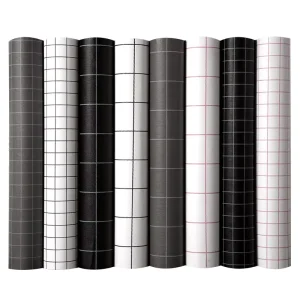 PVC Grid Thick Wallpaper Muha House Interior Decoration Mural Wall Paper Korean Wallpaper Wall Stickers Wallpaper Peel and Stick