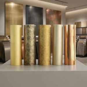 PVC Laminate Decorative Metallized Film Sheets for MDF Board