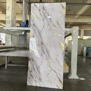 PVC Marble Sheet Modern Peel and Stick Bathroom Self-Adhesive DIY Wall Tiles Wallpaper Kitchen Wall Tile Sticker