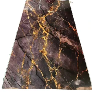 PVC Marble Sheet UV Waterproof Soundproof Fireproof Smoke Proof Modern Design Noctilucent for Villa Bedroom Bathroom Hall