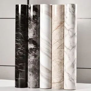 PVC Marble Wallpaper Thickened Marble Pattern Waterproof Wall Sticker Self adhesive Backing