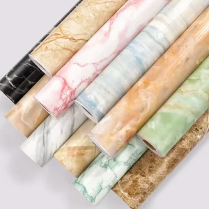 PVC Marble Waterproof Contact Paper Vinyl Self Adhesive Wallpaper Decorative Film for Kitchen Cabinets Countertop Furniture