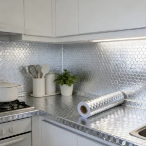 PVC Oil Proof Self Adhesive Wallpaper Waterproof Vinyl Wall Film for Kitchen Use