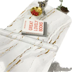 PVC Printed Marble Design Waterproof Self Adhesive Decor Film for Furniture Cabinet Countertop Contact Paper Wallpaper