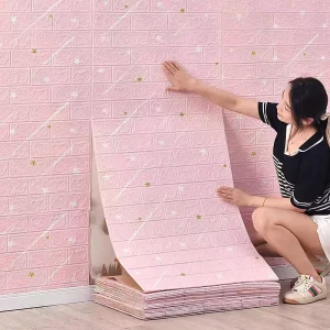 PVC Self Adhesive Decoration Moisture Proof Wall Covering 3D Wall Paper for Interior