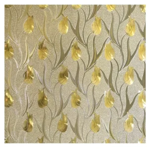PVC Self Adhesive Shinning Silver Gold Glitter Wallpaper With Removable Glue