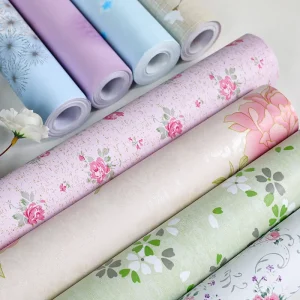 PVC Self Adhesive Wallpaper Peel and Stick Easy Installation Contact Paper Flower Papier Paint Decoration