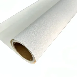 工厂供应 可打印 PVC乙烯基壁纸卷材 防水 防火 压花 适用于 UV乳胶印刷 1.07*50M