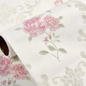 PVC Vinyl Embossed 3D Effect Removable Self-Adhesive Wall Cover Material Coating Wallpaper Vinyl Peel and Stick Wallpaper