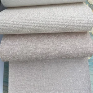 PVC Vinyl Fireproof Waterproof Textured Wallpaper Durable Hotel Villa Hospital Office Projects Wall Decoration OEM Customized