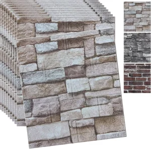 PVC Wall Panels 3D Wall Panels Brick Pattern Wallpaper Peel and Paste Self adhesive Wall Stickers