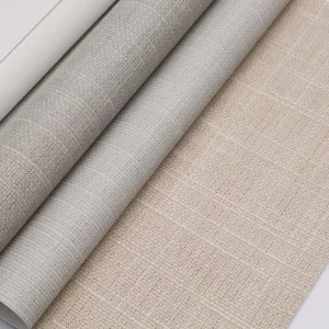 PVC Wallcovering High Quality Fabric Backed Vinyl Fireproof Custom Size for Hotel Commercial Waterproof Easy Clean