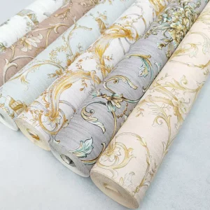 PVC Wallpaper Modern Design Waterproof Fabric Backed Vinyl Wallcovering for Hotel Projects