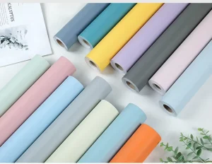 PVC Wallpaper Rolls Modern Design Self Adhesive Vinyl Wall Stickers Waterproof for Home Interior Free Sample for Gym