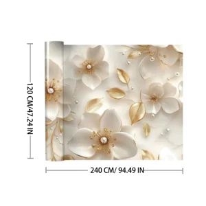 PVC Wallpaper Rolls Peel and Stick Flora Decor Wall Sticker Self Adhesive Wall Panel for Living Room Bedroom