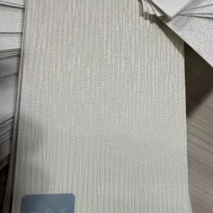 PVC Wallpaper Supplier Modern Striped Embossed Roll Waterproof 1.07*50M for Apartment Bedroom & Hotel Projects