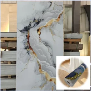 PVC Waterproof Modern 3D Marble Tile Floor Sticker Self Adhesive for Hotel Use