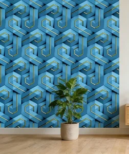 PVC Waterproof Modern Geometric Hotel Wall Stickers 45cm *10m Decorative Film Wallpapers