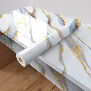 PVC Waterproof Oil Proof Wallpaper Self Adhesive Kitchen Wall Film For Furniture And Cabinet Covering