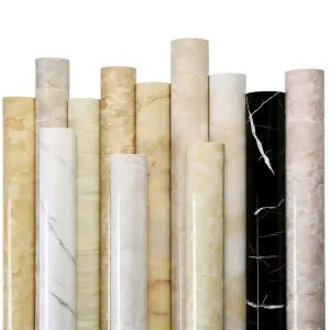 PVC Waterproof Self Adhesive 3D Geometric Modern Marble Wallpaper for Apartment Gym Home Decoration Interior Wall
