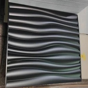 Paintable PVC Wall Panel Interior Exterior Heat Insulation Wave Colorful 3D Wall Panel