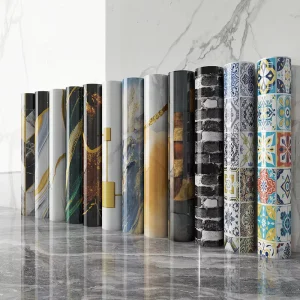 Panel Peel Stick Wall Sticker PVC Wall Paper Self-Adhesive Waterproof Stripes Plaid European Design Kitchen Bedroom Interior