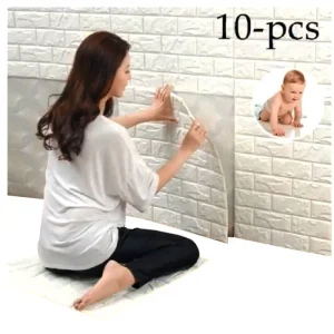 Paperback PVC Wallpaper 3D Wall Panels Squares Faux Brick Wall Veneer
