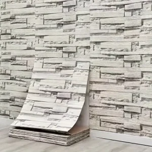 Peel & Stick 3D Brick Wallpaper Waterproof Self-Adhesive Contact Paper for Living Room Bedroom Kitchen Easy Apply Home Decor