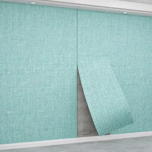 Peel & Stick 3D Wall Panels Linen Textured Foam Wallpaper for Dorm Makeover
