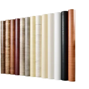 Peel & Stick Adhesive Wall Paper Waterproof White Black Wood Wall Sticker PVC Wallpaper for Home Decoration