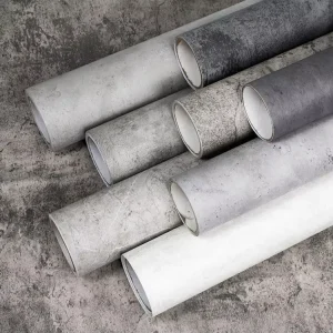 Peel & Stick Concrete Grey Stone Wallpaper Waterproof Industrial Style for Exhibition Hall Background Wall Decor