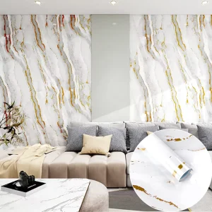 Peel Stick Self Adhesive Waterproof ECO-Friendly Modern Geometric 3D Shiny Glossy Living Room Wallpapers Home Improvement