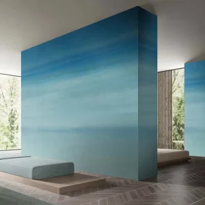 Peel Stick Wallpaper Custom Gradient Blue Sky Texture Modern Abstract Ombre Waterproof Wall Decor for Kitchen Living Room