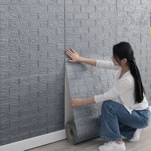 Peel and Stick 3D Wall Wallpaper Waterproof Tile Pattern Wall Sticker for Bedroom Kitchen Bathroom Decorative Wall Covering