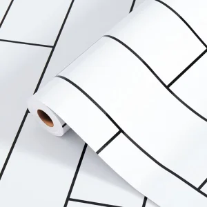 Peel and Stick 3D Wallpaper for Kitchen Wall Aluminium Foil Waterproof Oil Proof