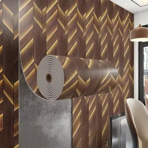 Peel and Stick 3D XPE Wallpaper Light Shadow Waterproof Moistureproof for TV Background Wall Living Room Cover Blemishes