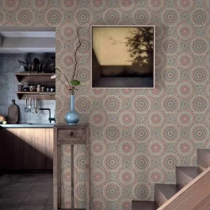 Peel and Stick Circular Kaleidoscope Wall Paper Living Room Kitchen Wall Decoration Bohemian Pattern Wallpaper