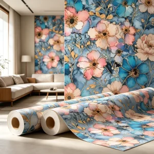 Peel and Stick Ditsy Floral Wallpaper Removable Small Flower Wall Sticker Waterproof Vinyl Wall Paper for Home Bedroom Decor