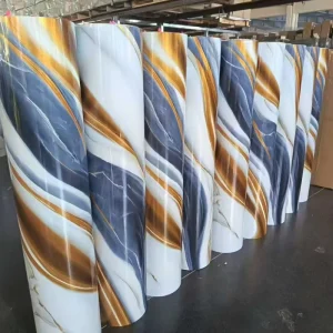 Peel and Stick Marble Design Wallpaper Rolls 1.2m*3m for Interior Decoration