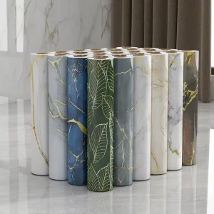 Peel and Stick Marble Wall Sticker Waterproof Self Adhesive Wall Panels for Living Room Bedroom Wall Covering