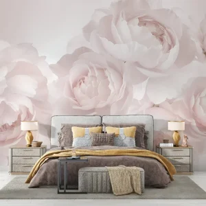 Peel and Stick Oversized Rose Wallpaper Modern Design for Living Room Sofa and TV Background Wall