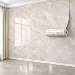 Peel and Stick PVC Marble Wallpaper for Kitchen Countertop Decoration