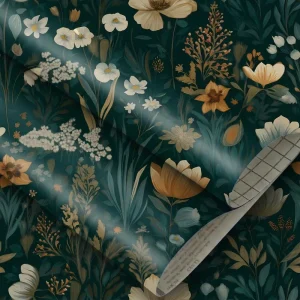 Peel and Stick Self Adhesive Floral Wallpaper Waterproof Flower Wall Sticker