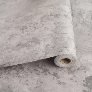 Peel and Stick Textured Wallpaper PVC Vinyl Self Adhesive Cement Wallpaper for Living Room 3D Wall Stickers