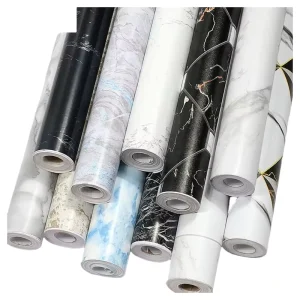 Peel and Stick Thicken PVC Wire Wall Sticker Vinyl Self Adhesive Marble Wallpaper for Home Hotel Decorative Peel Stick