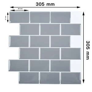 Peel and Stick Tile Backsplash Wall Tiles 3D Interior Design Self Adhesive Wall Tiles for Kitchen