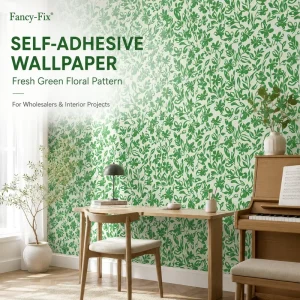 Peel and Stick Wallpaper Green for Wall Self Adhesive Wallpaper for Bedroom Decor Bathroom Waterproof