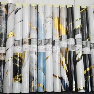 Peel and Stick Wallpaper Modern PET Marble 3D Wall Panel Waterproof Self Adhesive for Living Room Bedroom