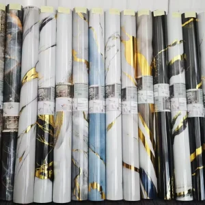 Peel and Stick Wallpaper PET Marble 3D Wall Panel Modern Design for Home Living Room Office